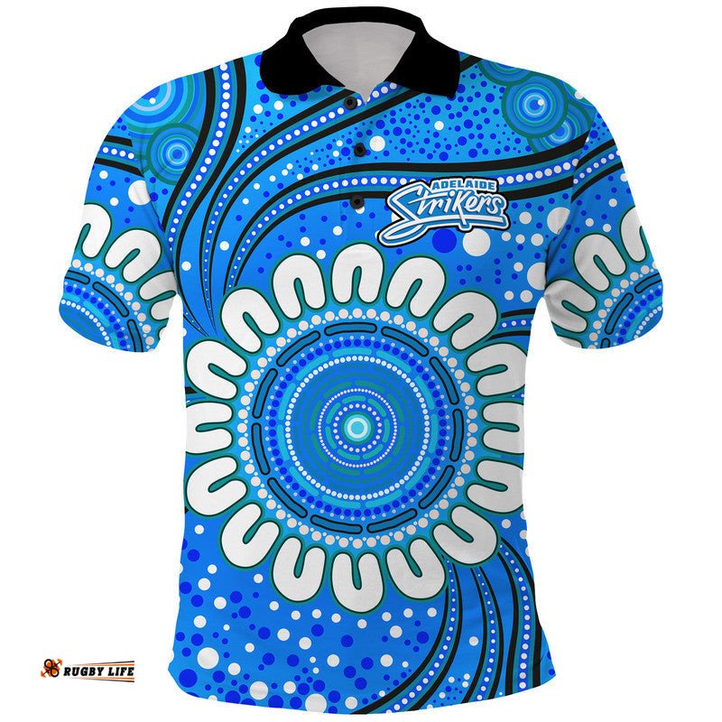 Custom Personalised Adelaide Strikers Cricket Polo Shirt Aboriginal Amazing Aussie