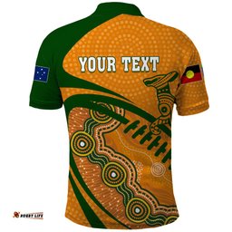 Personalised Aussie Wallabies Polo Shirt Rugby World Cup Indigenous
