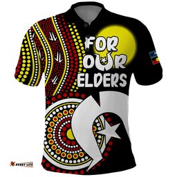 2023 NAIDOC Week Polo Shirt For Our Elders Artsy Style Amazing Aussie