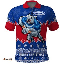 Custom Personalised And Number Bulldogs Unique Winter Season Polo Shirt Dogs Merry Christmas Amazing Aussie