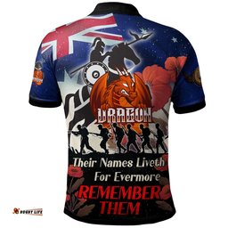 St. George Rugby Polo Shirt - Custom REMEMBER THEM Red Poppy Flowers Polo Shirt Amazing Aussie
