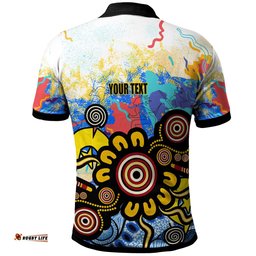 Australia NAIDOC Week 2022 Polo Shirt - Custom Celebrate Naidoc Aboriginal Inspired Culture with Torres Strait Flag Colour Polo Shirt Amazing Aussie