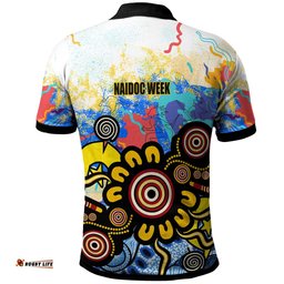 Australia NAIDOC Week 2022 Polo Shirt - Custom Celebrate Naidoc Aboriginal Inspired Culture with Torres Strait Flag Colour Polo Shirt Amazing Aussie