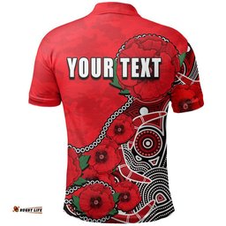 Custom Personalised Anzac Day NRL-Dolphins Army Mix Aboriginal Polo Shirt Amazing Aussie