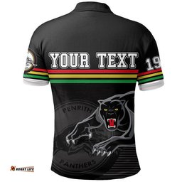 Custom Personalised Penrith Panthers Retro 1966 Polo Shirt Black Amazing Aussie