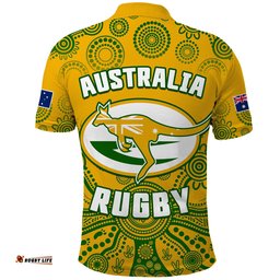 Australia 2022 Rugby Polo Shirt Wallabies Aboriginal Yellow Style Amazing Aussie