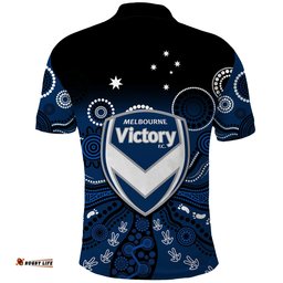 Melbourne Victory Football Polo Shirt Aboriginal Art Amazing Aussie