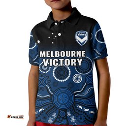 Melbourne Victory Football Polo Shirt Aboriginal Art Amazing Aussie