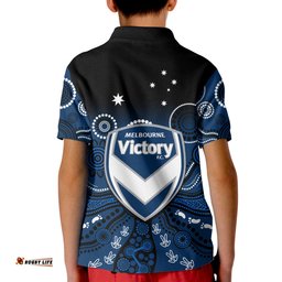 Melbourne Victory Football Polo Shirt Aboriginal Art Amazing Aussie