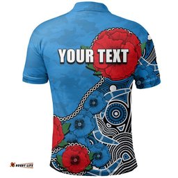 Custom Personalised Anzac Day-Adelaide Strikers Army Mix Aboriginal Polo Shirt Amazing Aussie