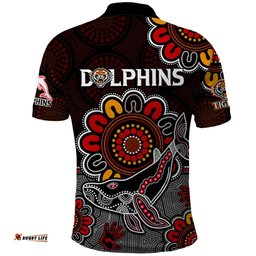 NRL Wests Tigers Combine Dolphins Rugby Polo Shirt Aboriginal Vibe