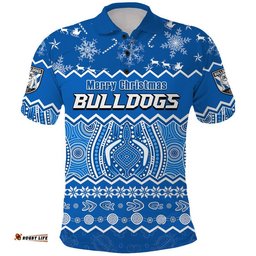 Bulldogs Aboriginal Canterbury Bankstown Christmas Vibe Polo Shirt Amazing Aussie