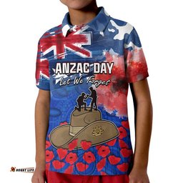 Custom Personalised Australia ANZAC Day Polo Shirt Grunge Australia Flag and Red Poppy Amazing Aussie