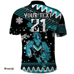 Custom Port Adelaide Power Football Polo Shirt Port Adelaide Power Football Christmas Vibe 2023