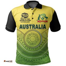 Custom Personalised And Number Australia Cricket Men's T20 World Cup Polo Shirt  Amazing Aussie