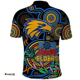 Eagles Football Aboriginal Art Polo Shirt NAIDOC Indigenous Tribal