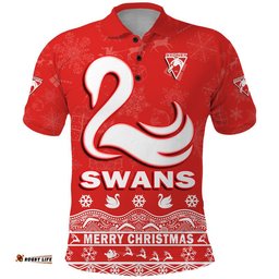 Sydney Swans Unique Winter Season Polo Shirt Swans Merry Christmas Amazing Aussie