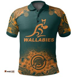 Custom Personalised And Number Australia Rugby Wallabies Polo Shirt Replica Jersey No.3 Amazing Aussie