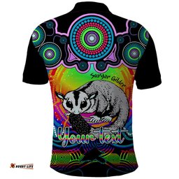 Personalised Australia Gemini Sugar Gilder Zodiac Polo Shirt Auz Astrology Aboriginal - Rainbow