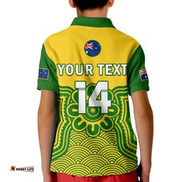 Custom Text And Number Australia Soccer Polo Shirt Socceroos Aboriginal Go Champions World Cup 2022 Amazing Aussie