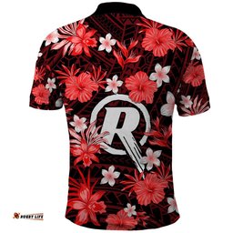 Australian Renegades Cricket Polo Shirt Baeuty Pacific Hibiscus and Polynesian Pattern
