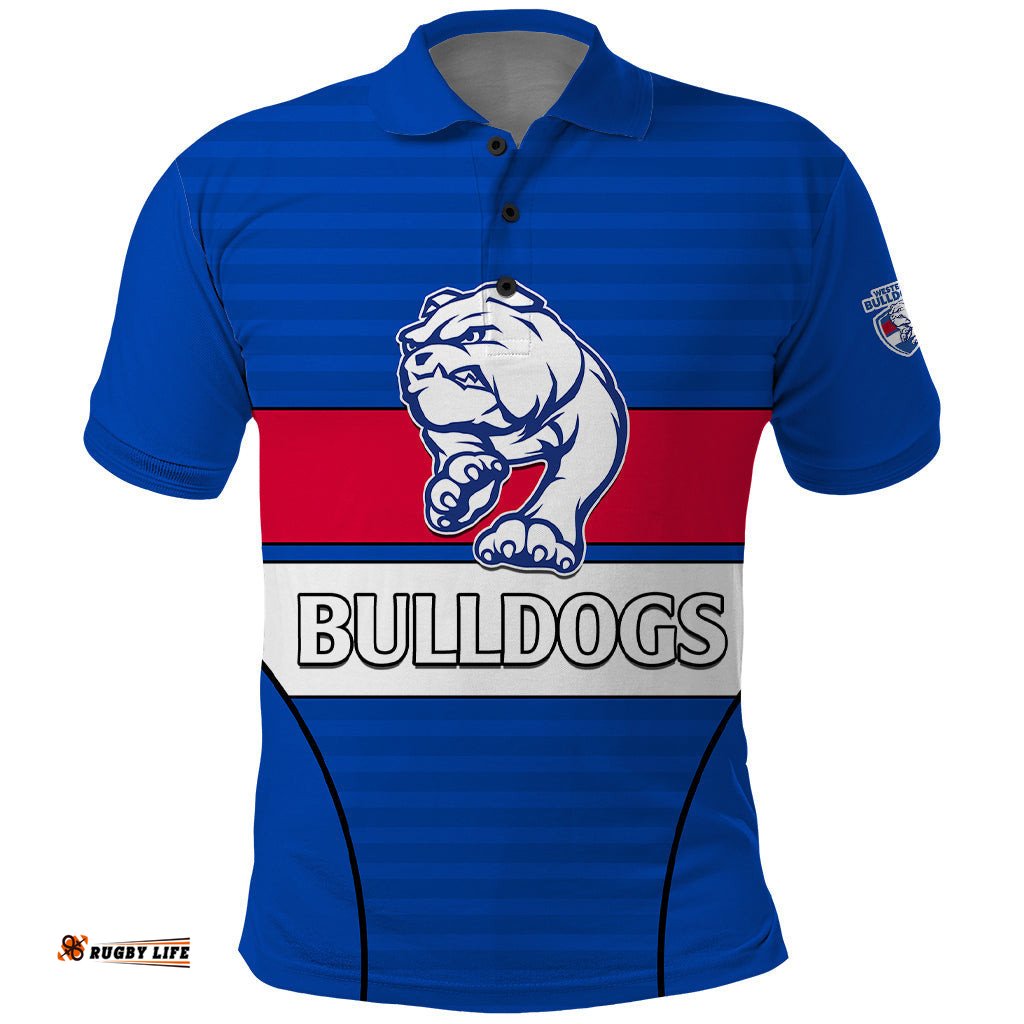 AFL Bulldogs Football Polo Shirt Simple Style 2023