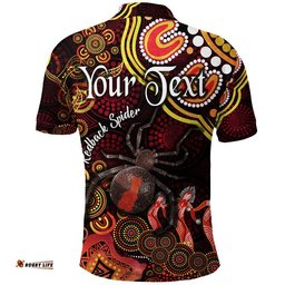 Custom Personalised Australian Astrology Polo Shirt Scorpio Redback Spider Zodiac Aboriginal Vibes - Red Amazing Aussie