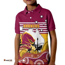 Custom Personalised Broncos Rugby Polo Shirt Australia Day Style Amazing Aussie