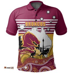 Custom Personalised Broncos Rugby Polo Shirt Australia Day Style Amazing Aussie
