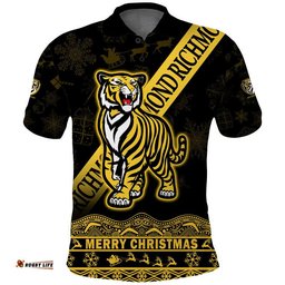 Richmond Tigers Unique Winter Season Polo Shirt Tigers Merry Christmas Amazing Aussie
