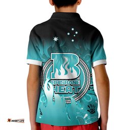 Brisbane Heat Polo Shirt Aboriginal Sunshine Amazing Aussie