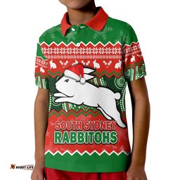 South Sydney Rabbitohs Aboriginal Christmas Vibe Polo Shirt Amazing Aussie