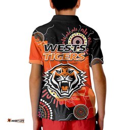 Wests Tigers Indigenous Aboriginal Rugby Polo Shirt Amazing Aussie