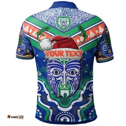 Warriors Rugby Christmas Polo Shirt - Custom Merry New Zealand Warriors Christmas Indigenous Polo Shirt Amazing Aussie