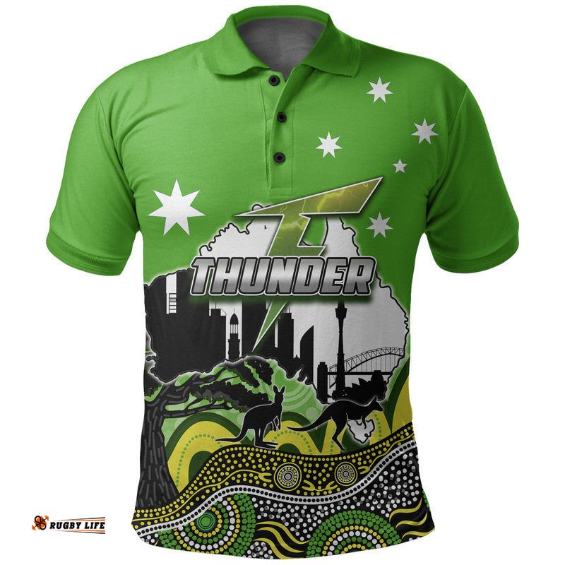 Custom Personalised And Number Happy Australia Day- Sydney Thunder Polo Shirt Amazing Aussie