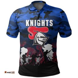 Custom Personalised NRL Anzac Day Polo Shirt Knights Army Style Amazing Aussie