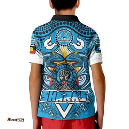 Cronulla-Sutherland Sharks Aboriginal NAIDOC Week 2022 Polo Shirt Amazing Aussie