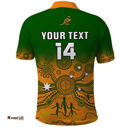 Personalised Australia Rugby Polo Shirt Go Wallaroos Pacific Indigenous Version 2023