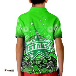 Melbourne Stars Polo Shirt Cricket Aboriginal Amazing Aussie