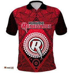 Custom Personalised Melbourne Renegades Indigenous Aboriginal Cricket Polo Shirt Amazing Aussie