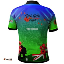 Raiders Rugby Polo Shirt - Custom Raiders Remembrance Day Lest We Forget Poppies Polo Shirt Amazing Aussie