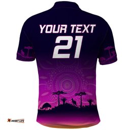 Custom NRL Broncos Polo Shirt The Starry Night Indigenous Aboriginal
