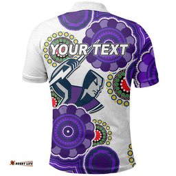 Custom Personalised Storm Rugby Aboriginal Vibe Polo Shirt - White Amazing Aussie