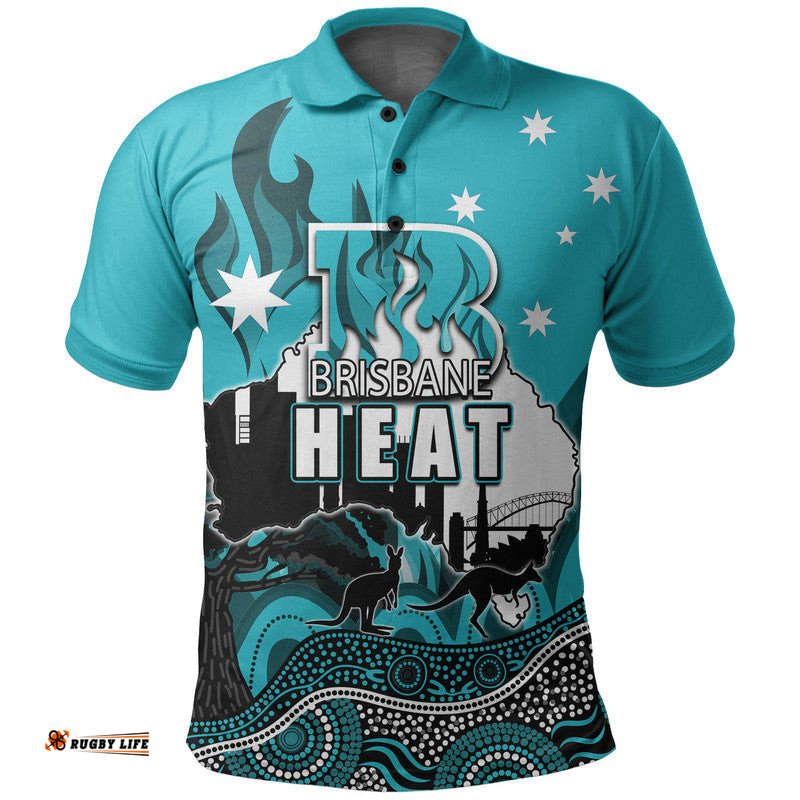 Custom Personalised And Number Happy Australia Day- Brisbane Heat Polo Shirt Amazing Aussie