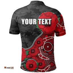 Custom Personalised Anzac Day-Renegades Army Mix Aboriginal Polo Shirt Amazing Aussie