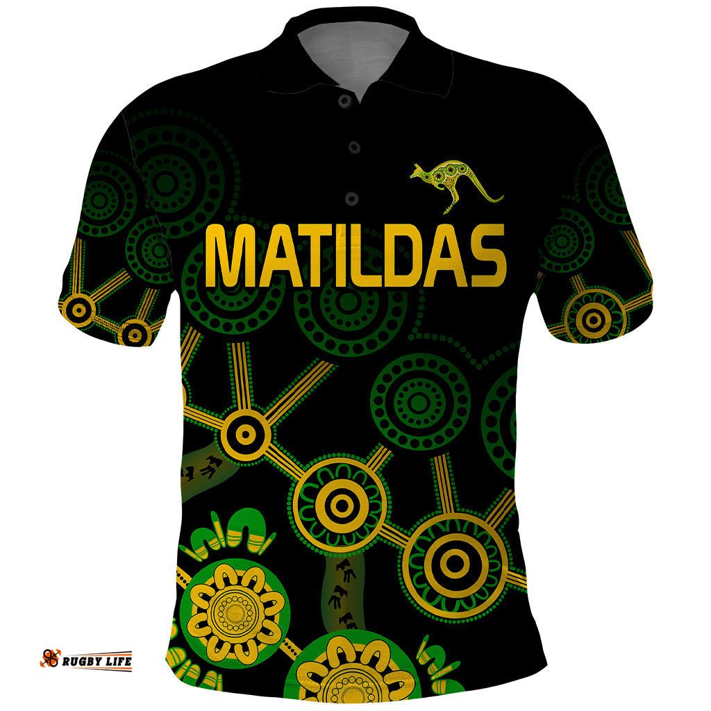 Australia Soccer Polo Shirt Matildas World Cup With Kangaroo