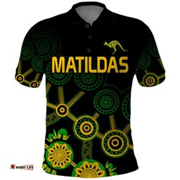 Australia Soccer Polo Shirt Matildas World Cup With Kangaroo