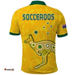 Australia Soccer Polo Shirt World Cup Football 2022 Socceroos with Kangaroos Amazing Aussie