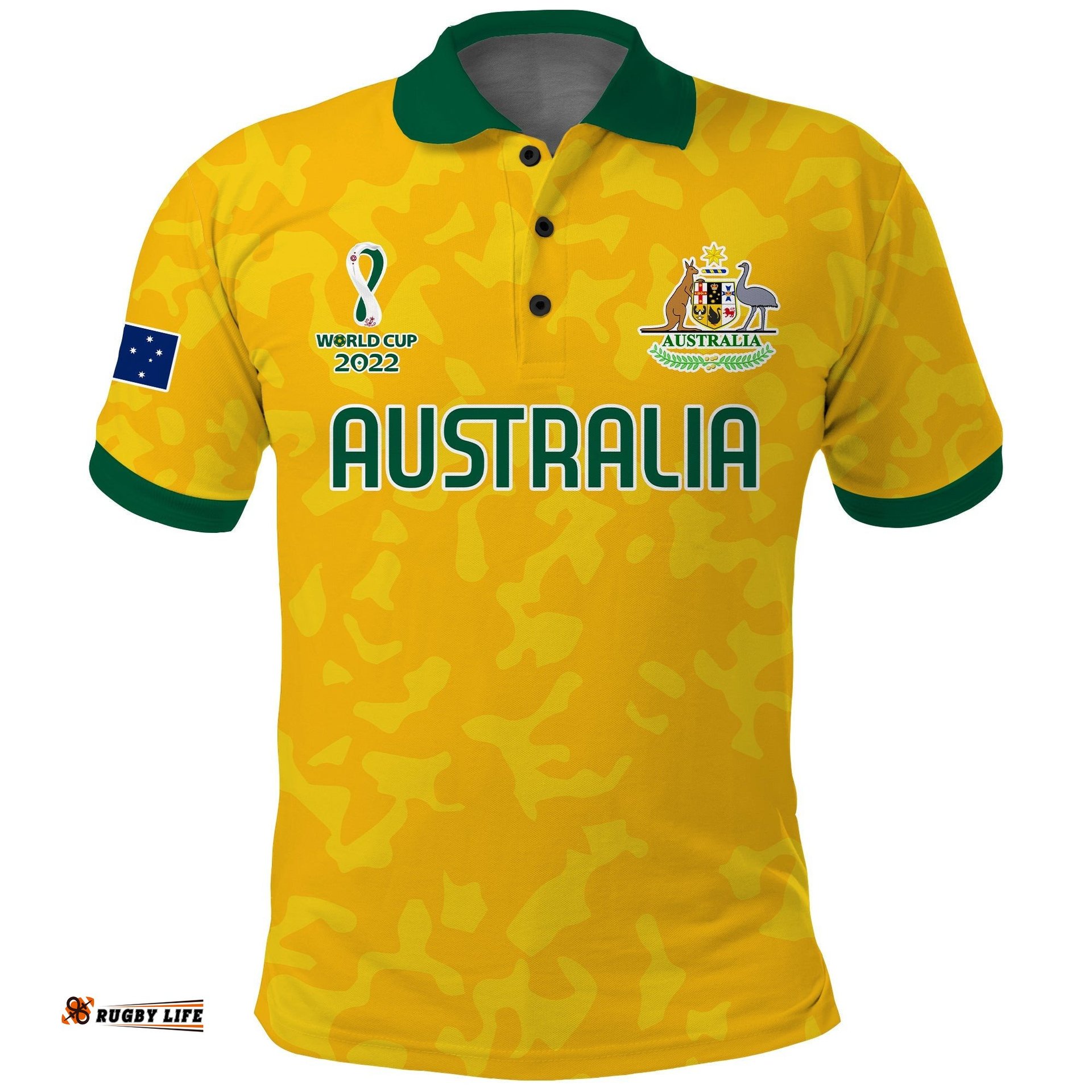 Australia Soccer Polo Shirt World Cup Football 2022 Socceroos with Kangaroos Amazing Aussie