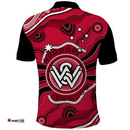 Western Sydney Wanderers Football Polo Shirt Aboriginal Art Amazing Aussie
